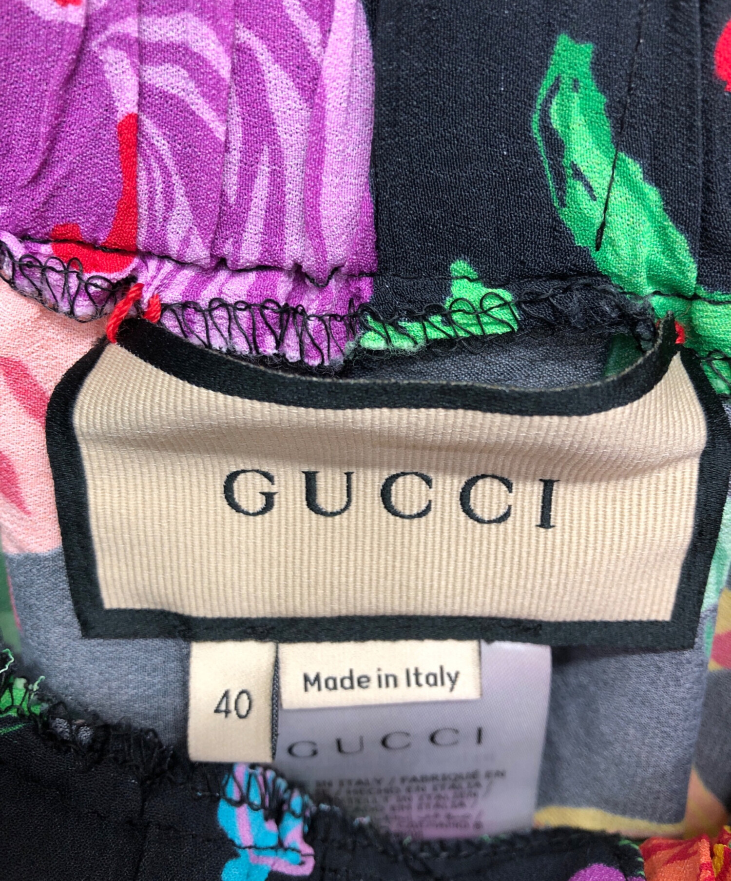 中古・古着通販】GUCCI (グッチ) フラワープリントロングフレア