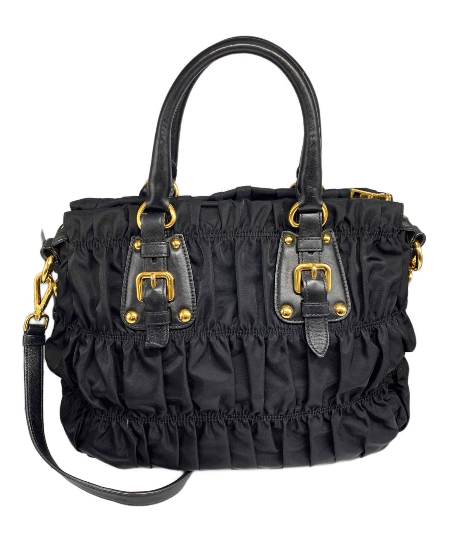 中古・古着通販】PRADA (プラダ) 2WAYギャザーショルダーバック