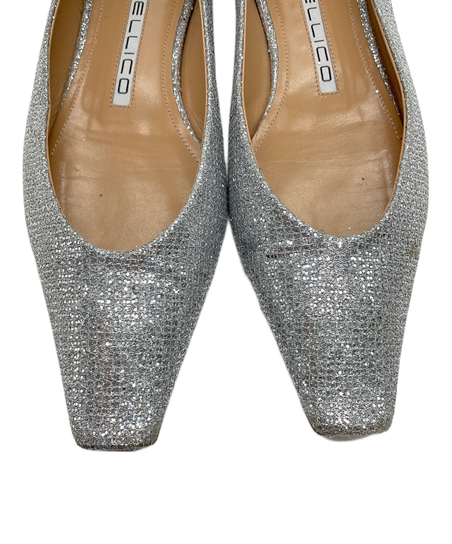 中古・古着通販】PELLICO (ペリーコ) DAMA ダマ スクエアトゥ ラメ