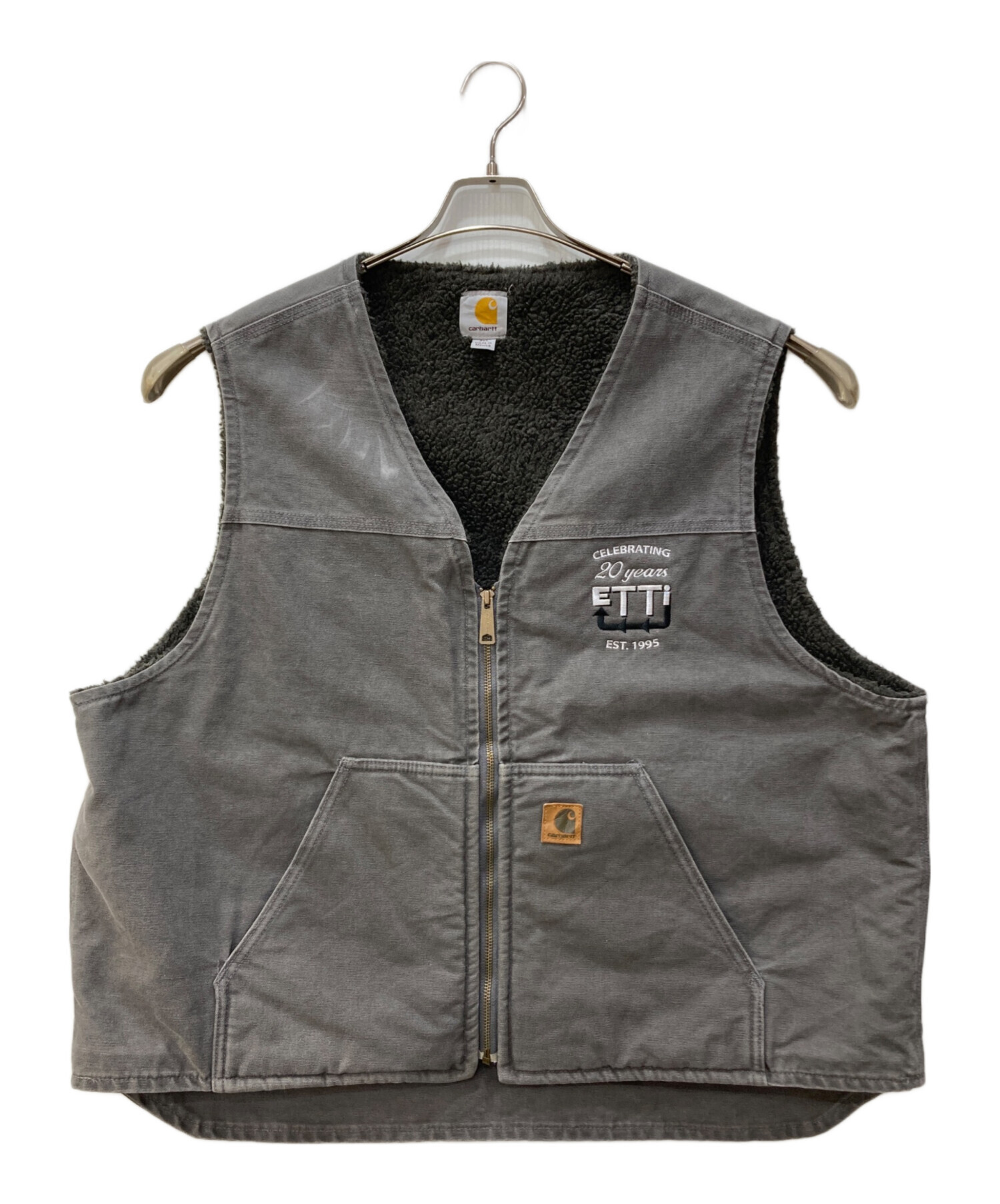中古・古着通販】CarHartt (カーハート) 裏地ボアダックベスト グレー