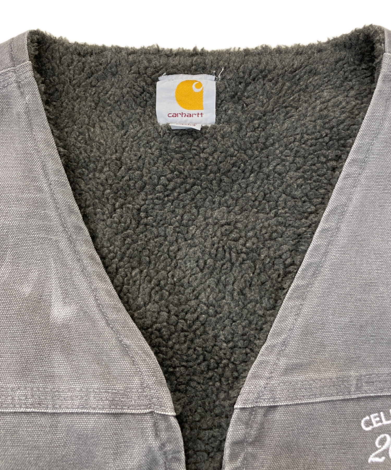 中古・古着通販】CarHartt (カーハート) 裏地ボアダックベスト グレー