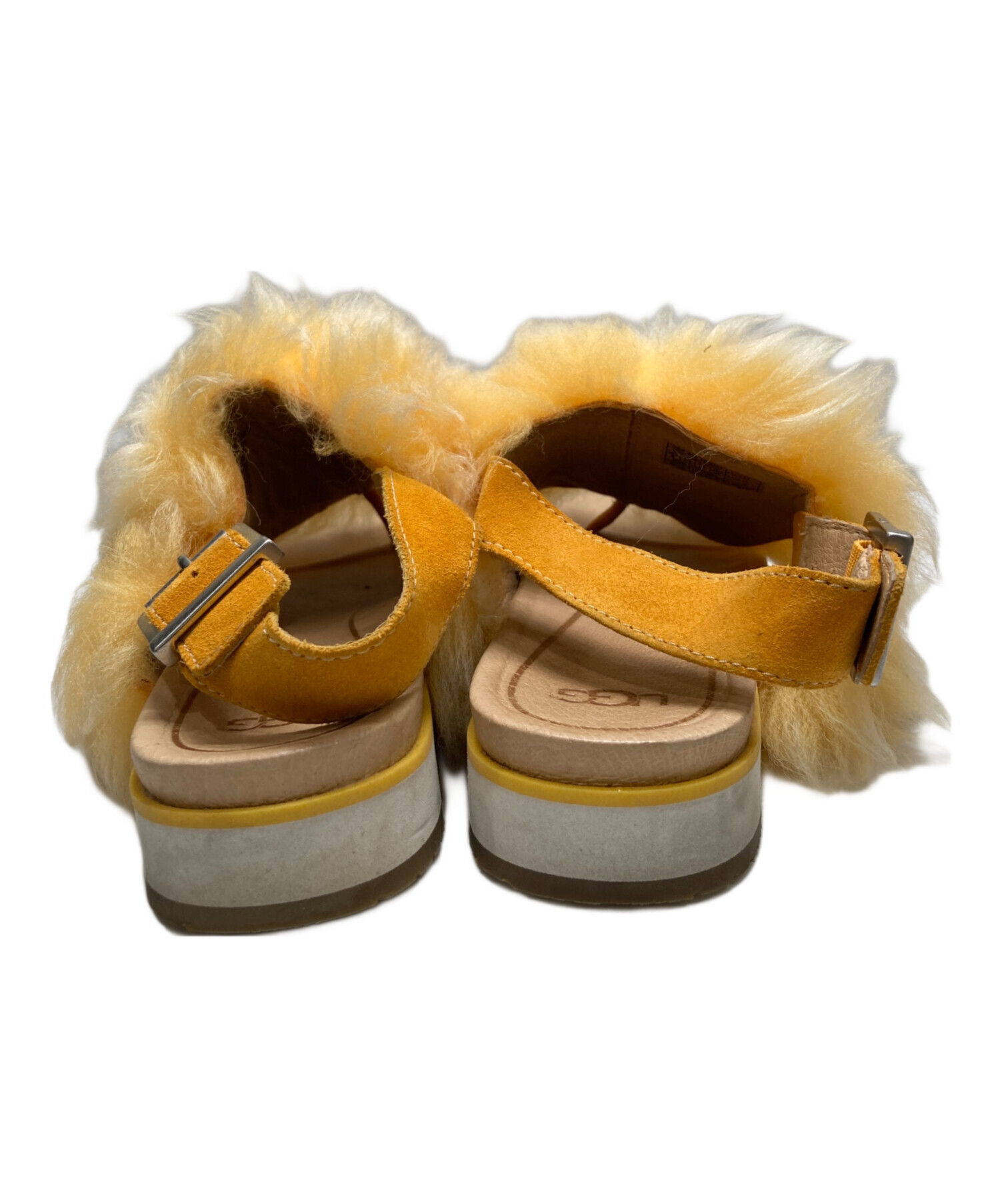 中古・古着通販】UGG (アグ) ファーサンダル オレンジ サイズ:25cm