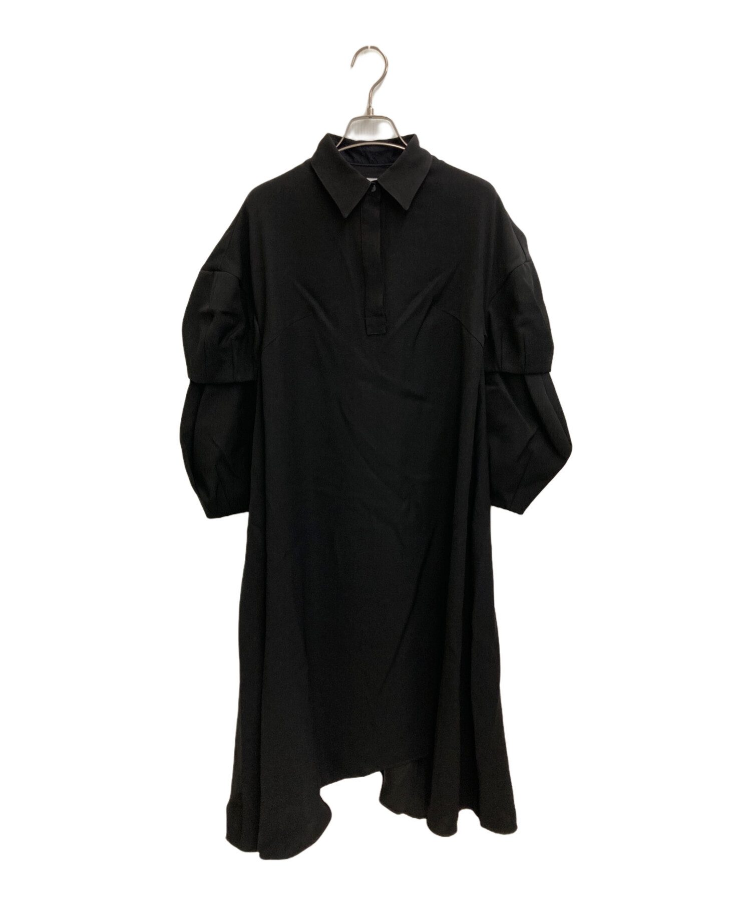 ENFOLDエンフォルドフレアシャツブラウス ブラック 38 ENFOLD