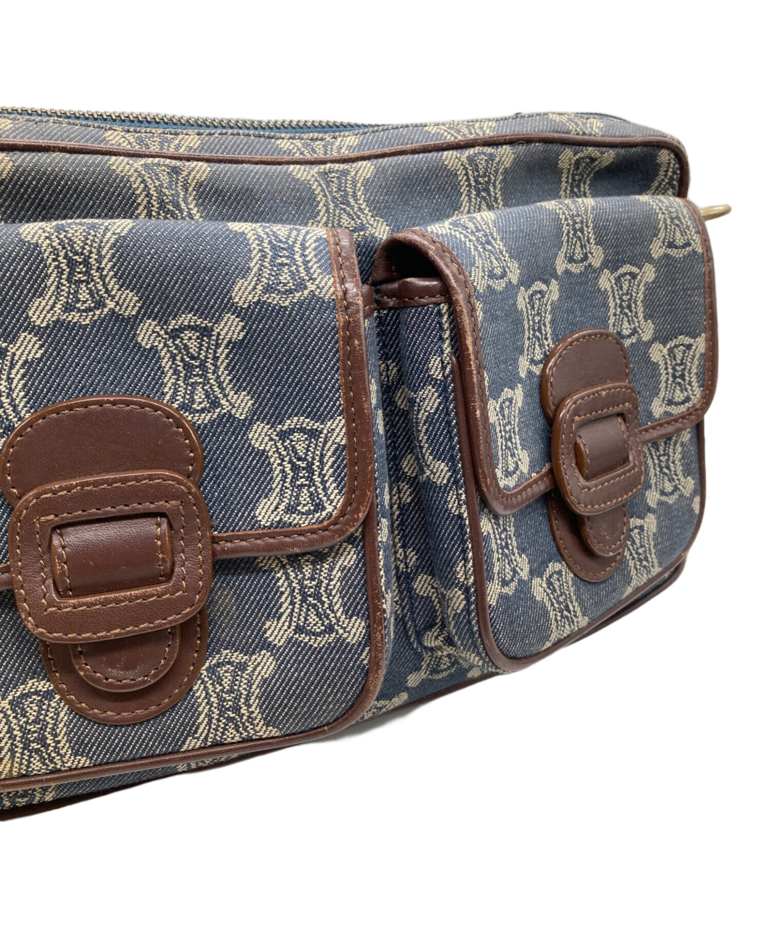 中古・古着通販】CELINE (セリーヌ) マカダムデニムショルダーバッグ