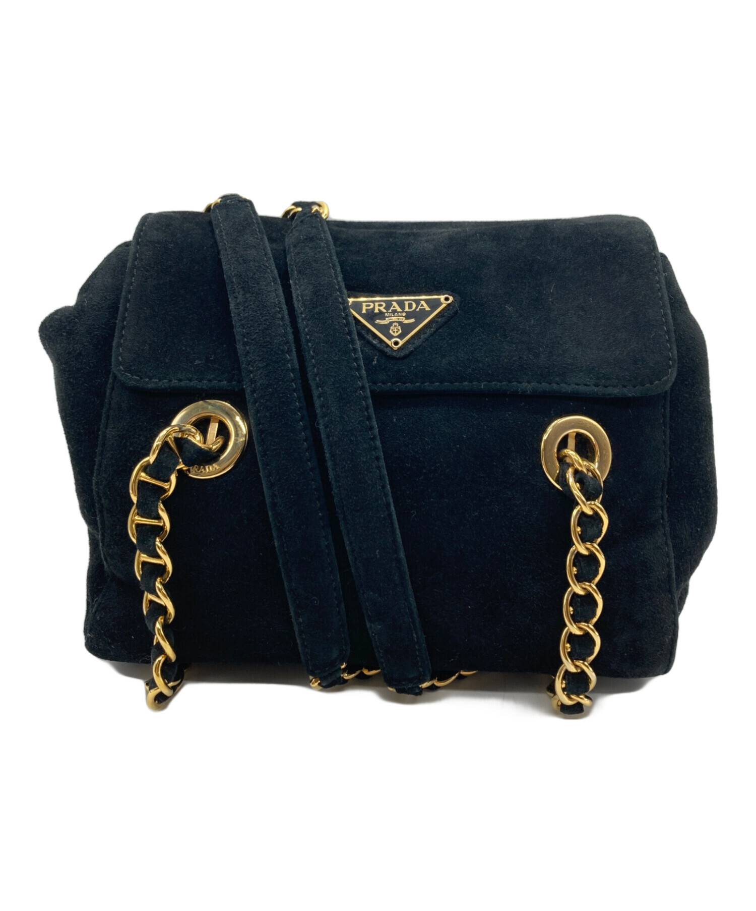 中古・古着通販】PRADA (プラダ) スエードチェーンショルダーバッグ