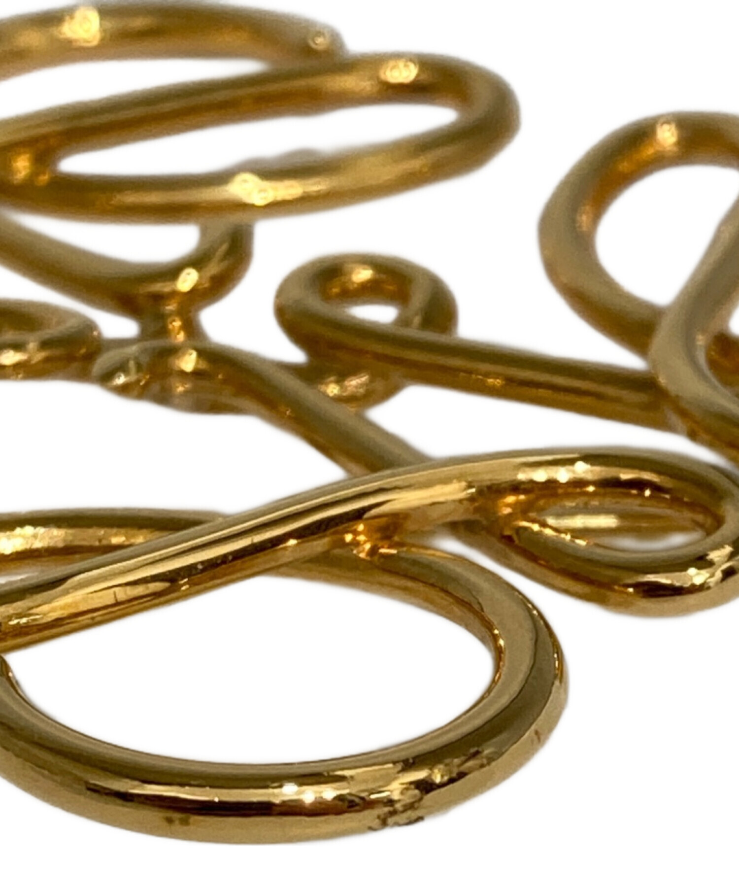 中古・古着通販】LOEWE (ロエベ) アナグラムブローチ ゴールド