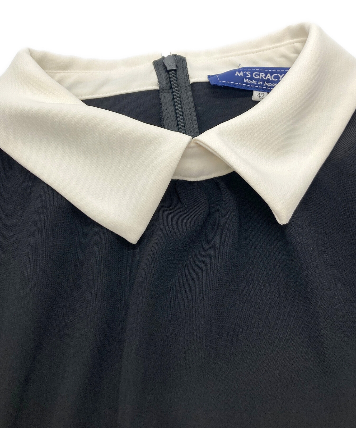 中古・古着通販】M'S GRACY (エムズグレイシー) 白襟ロングブラウス