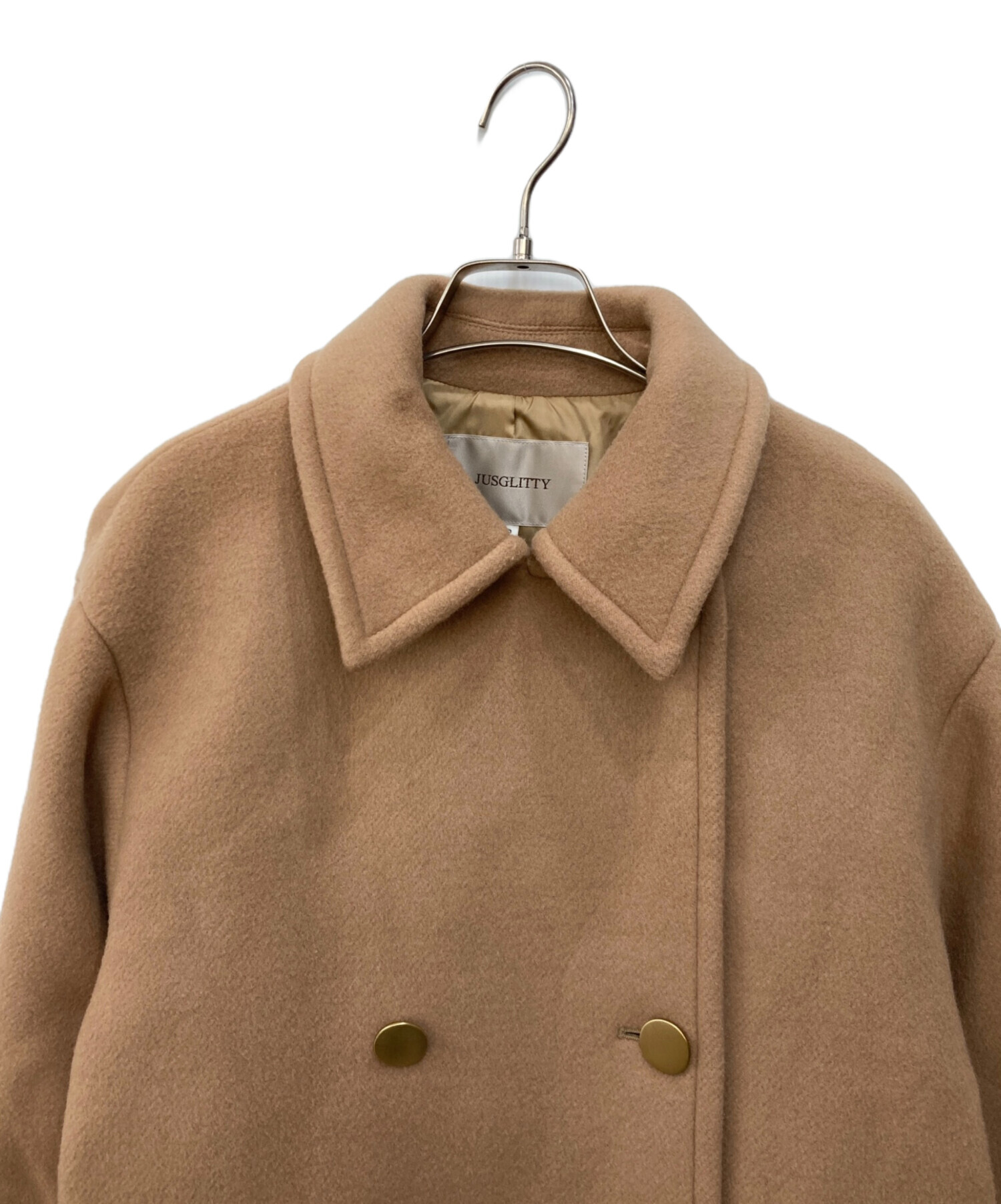 JUSGLITTY スタンダードPコート キャメル 1 ハンガーおまけ JUSGLITTY