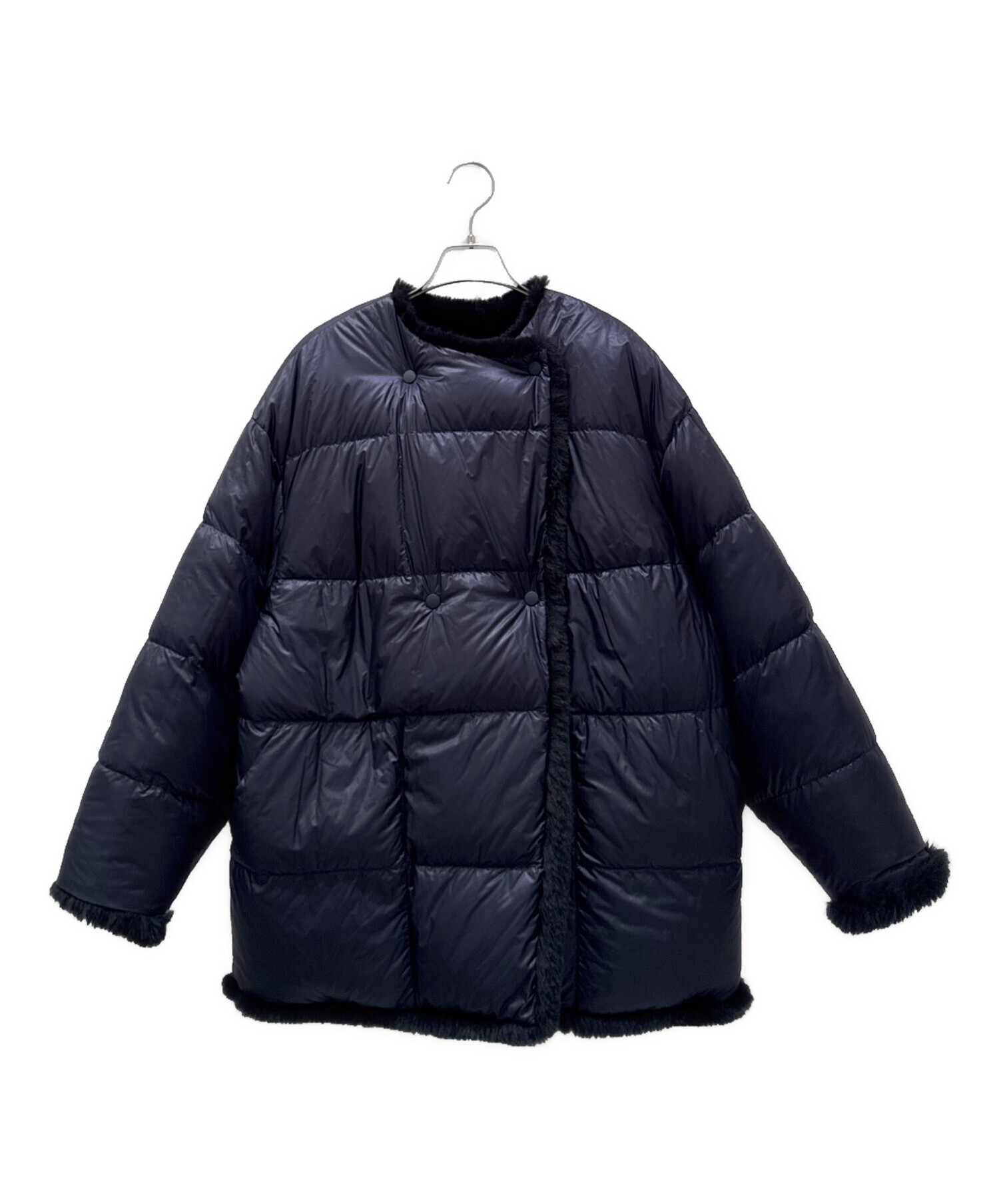 MONCLER HYKE ダウンマフラー モンクレール ネイビー 中古・古着通販