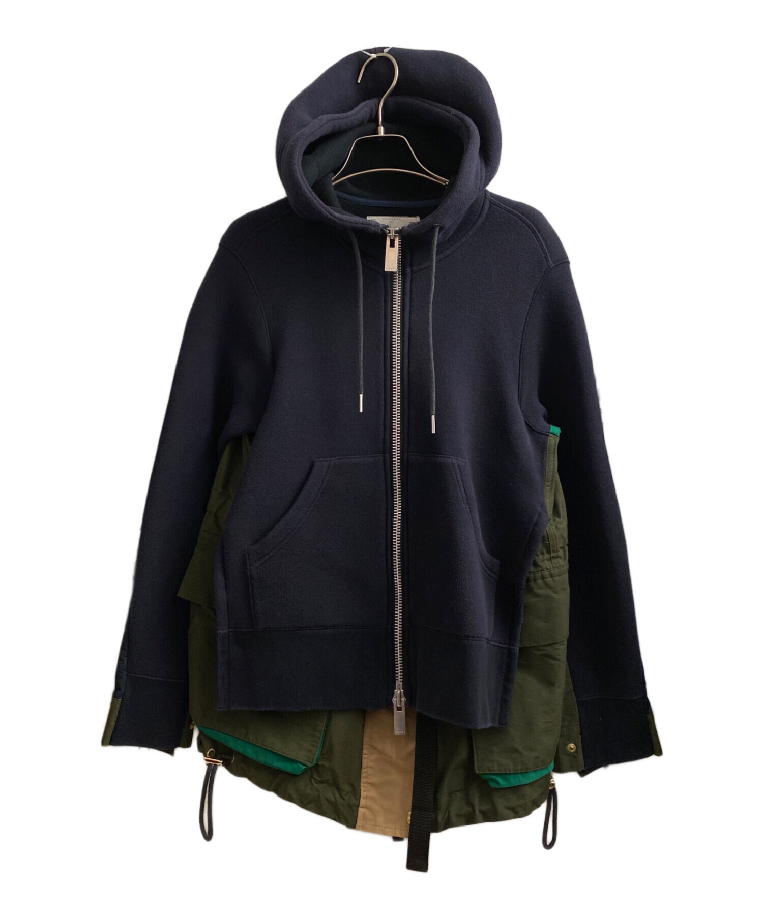 中古・古着通販】sacai (サカイ) Sponge Sweat Ma-1 Hoodie オリーブ