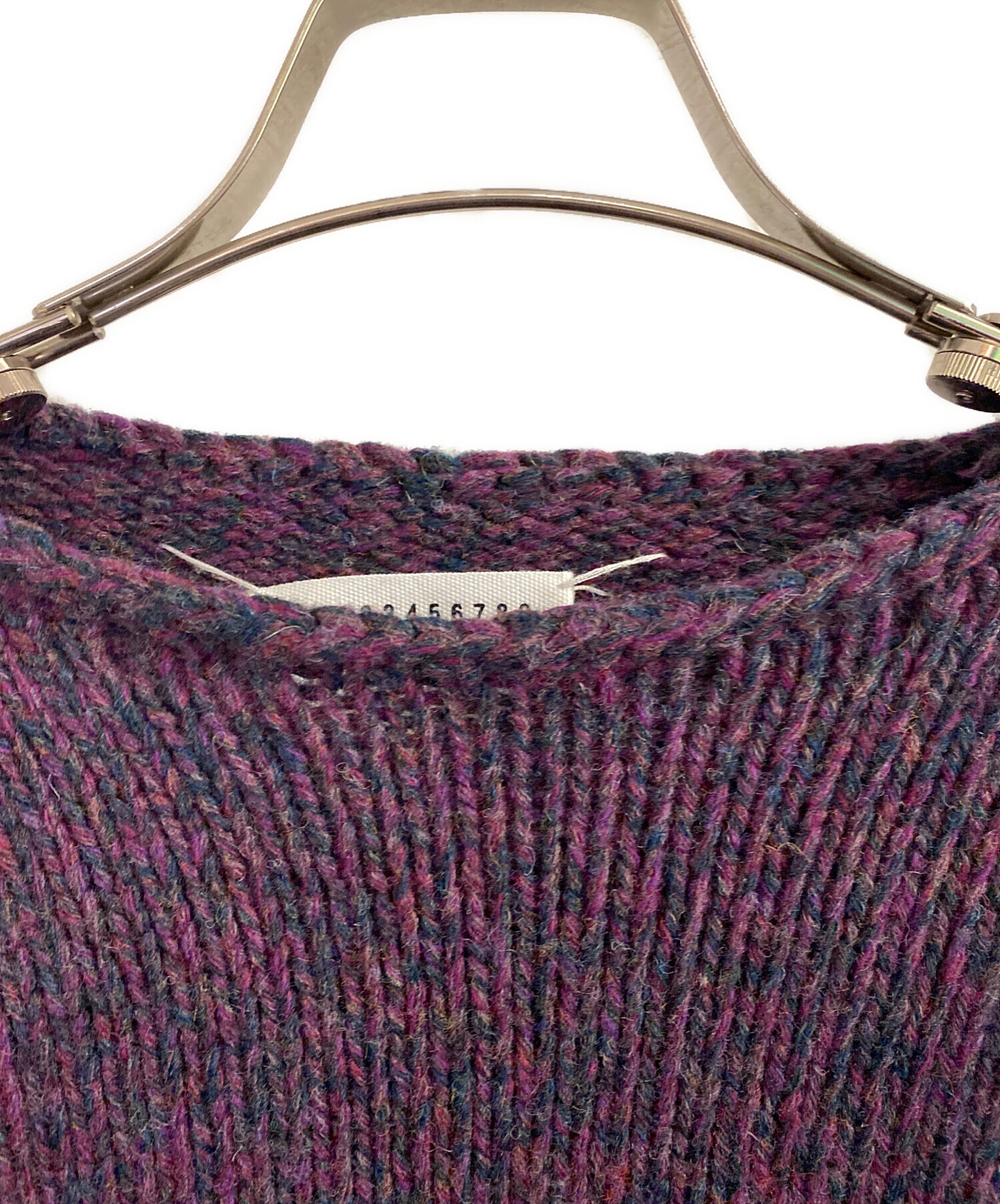 Maison Margiela ウール ニット セーター 羊毛 紺 紫 M マルジェラ 紫