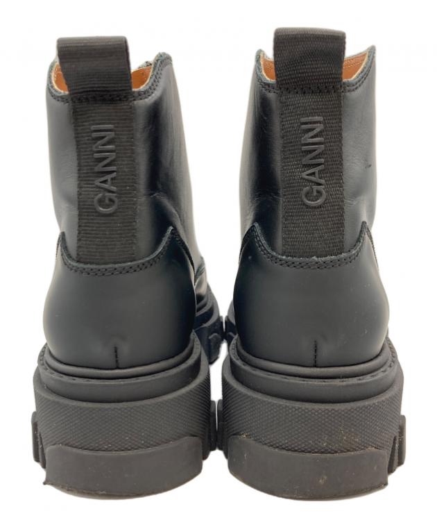 GANNI ガニー チャンキーソールフロントジップアップブーツ 38 GANNI