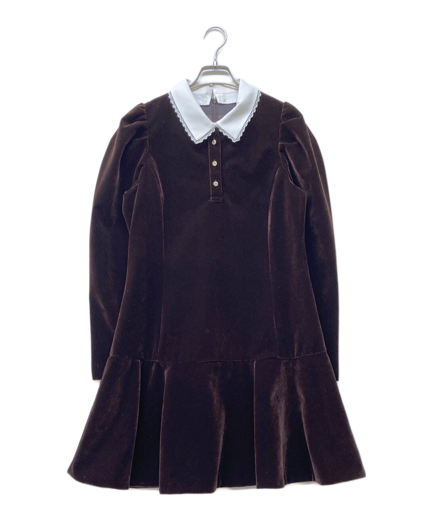 中古・古着通販】Rirandture (リランドチュール) ベルベットカラーミニ