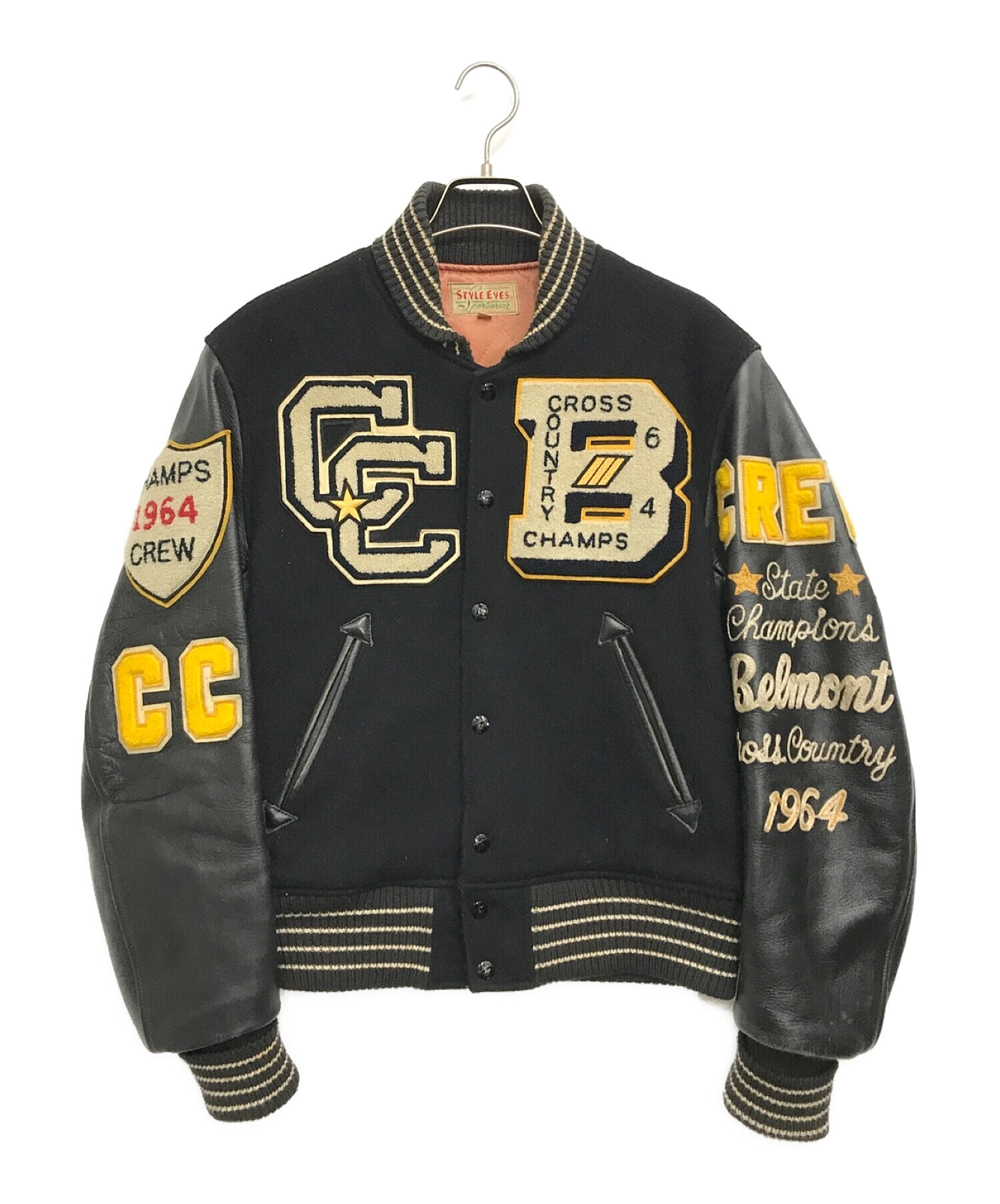 m*o様 スタイルアイズ フルデコ レザースタジャン 黒オレンジ サイズ40