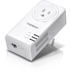 Powerline 1300 AV2 Adapter Kit with Built-in Outlet - TRENDnet TPL