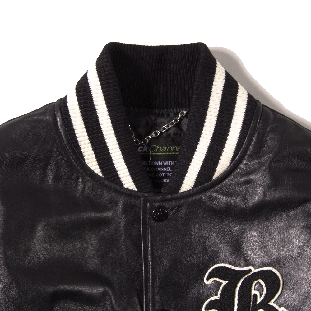 バックチャンネル レザー スタジアム ジャケット | BACK CHANNEL