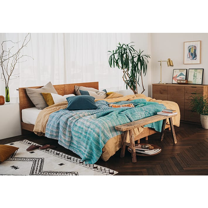 送料込】unico ADDAY ハイタイプ ダブルベッド