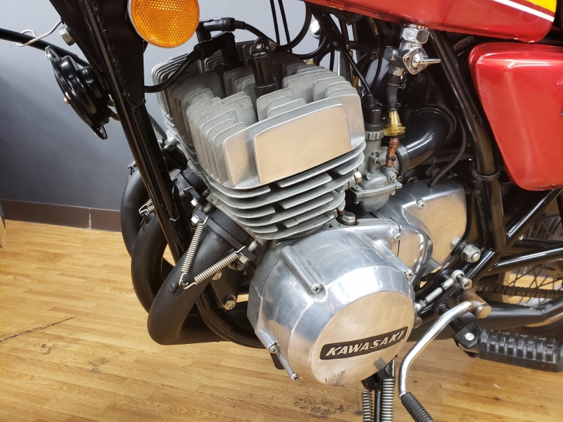 KH250 爆竹タイプ3本チャンバー キャンディーレッドNEWペイント｜SOLD