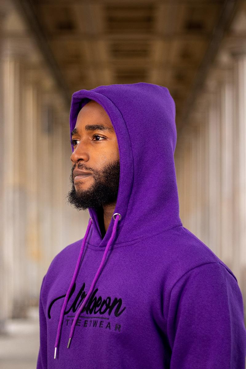 Men Kente Hoodie in Deep Purple – Urbeon