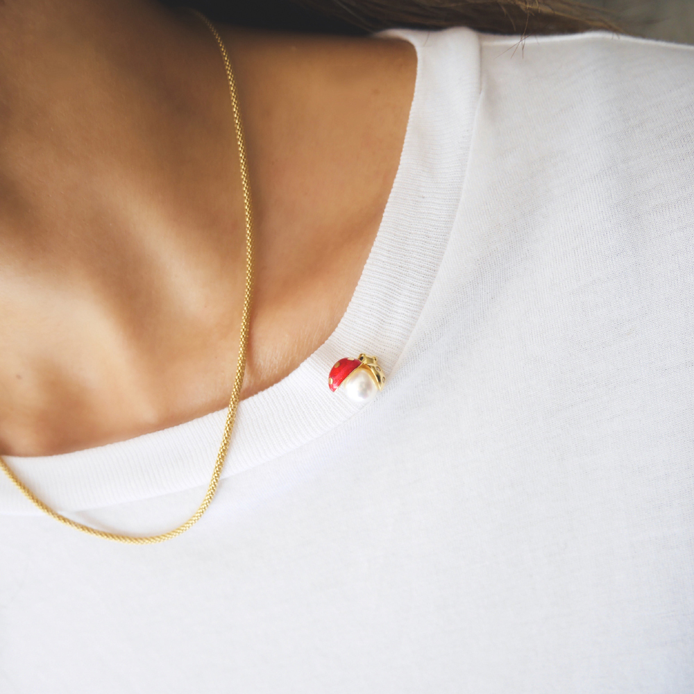 ウエダジュエラーの 'てんとう虫' と '蜂' のピンブローチ | NEWS