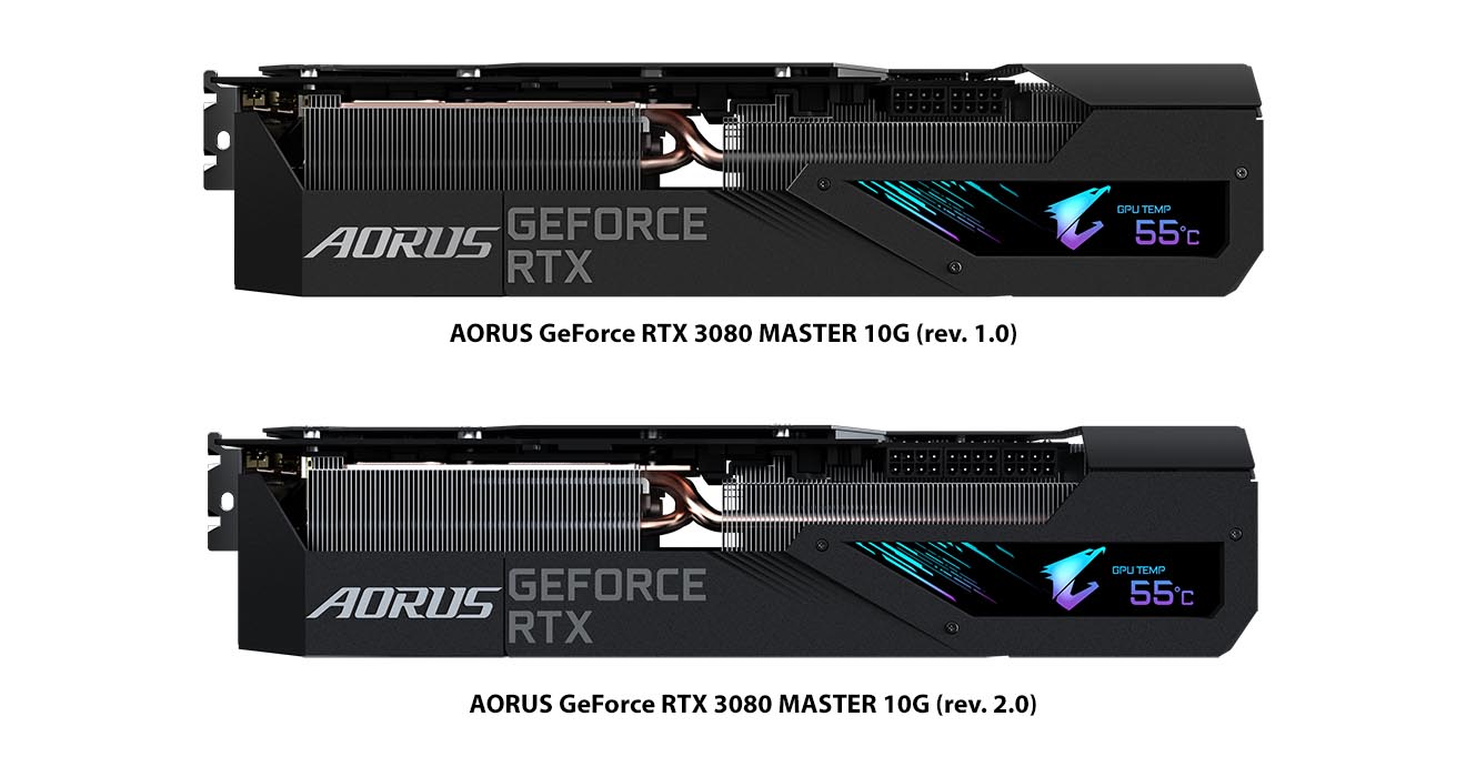 GIGABYTE Adds AORUS RTX 3080 MASTER 10G Rev 2.0 with Three 8-Pin