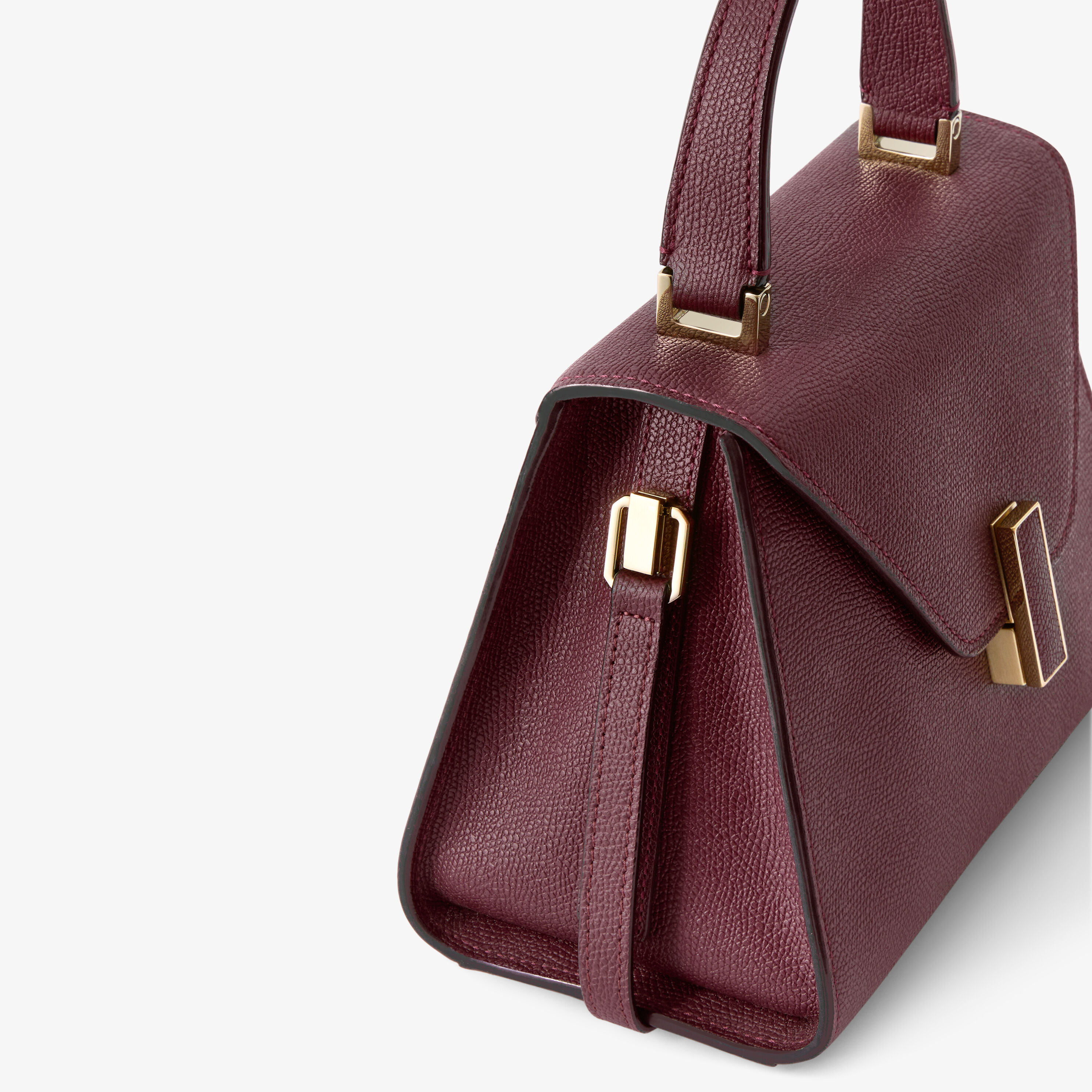 Women's Red Luxury Leather Top Handle Mini Bag | Valextra Iside