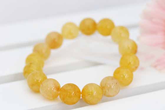 高品質 アゾゼオ ヒマラヤ ゴールデンアゼツライト ブレスレット12mm