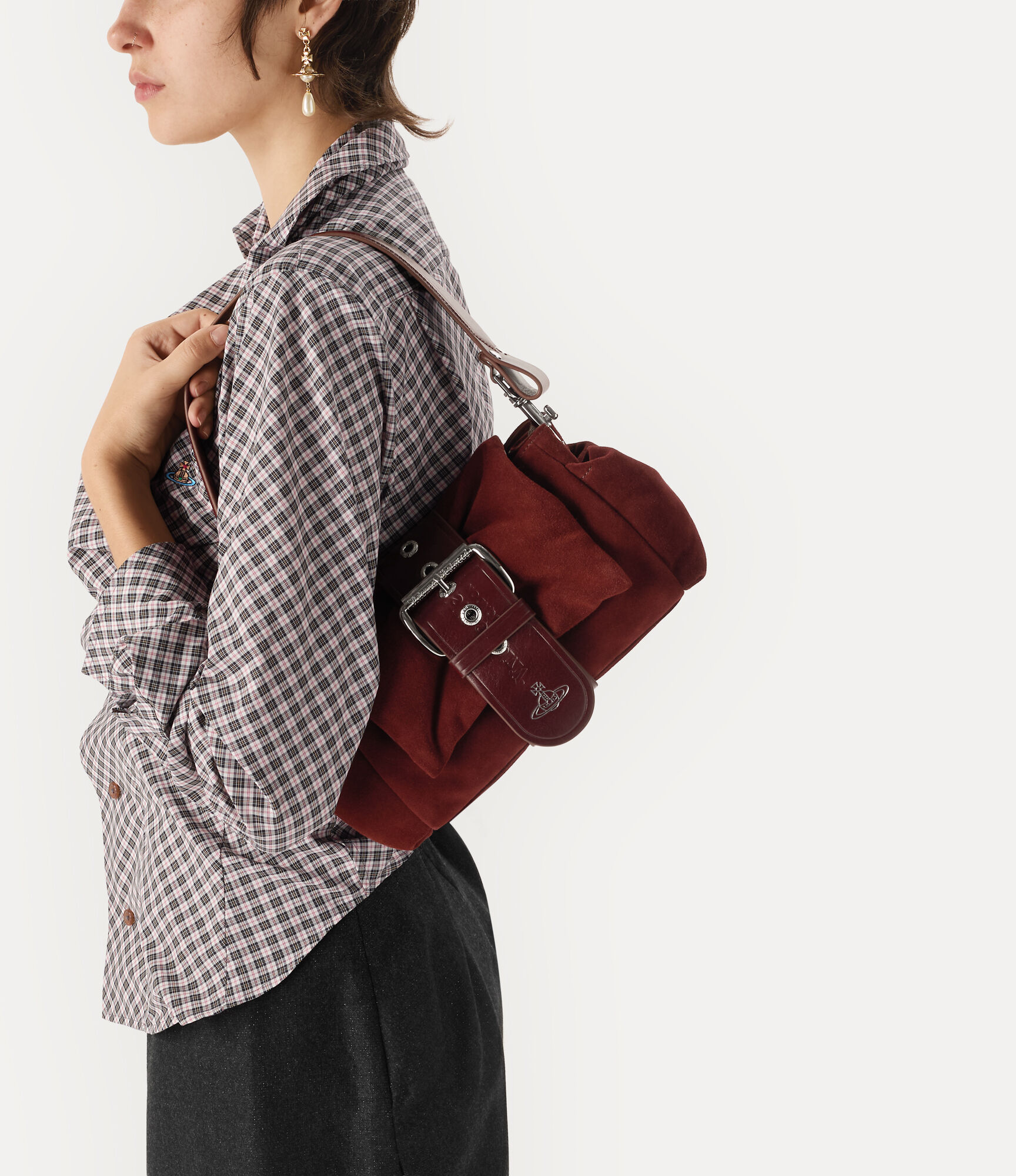 Hazel Treasure Handbag in BURGUNDY | Vivienne Westwood®