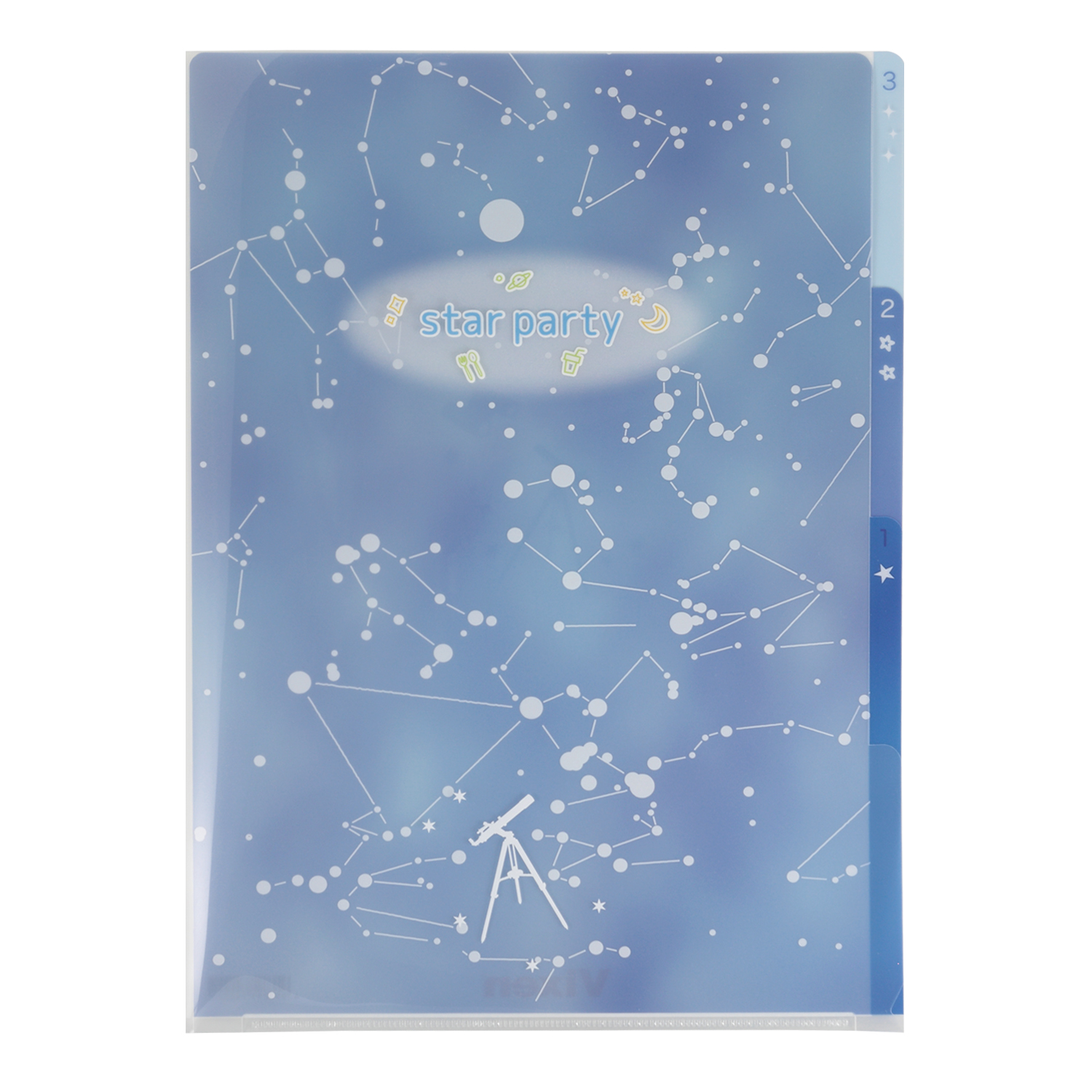 Vixen ステーショナリー 3Pクリアフォルダー A4 星座柄 | ビクセン Vixen