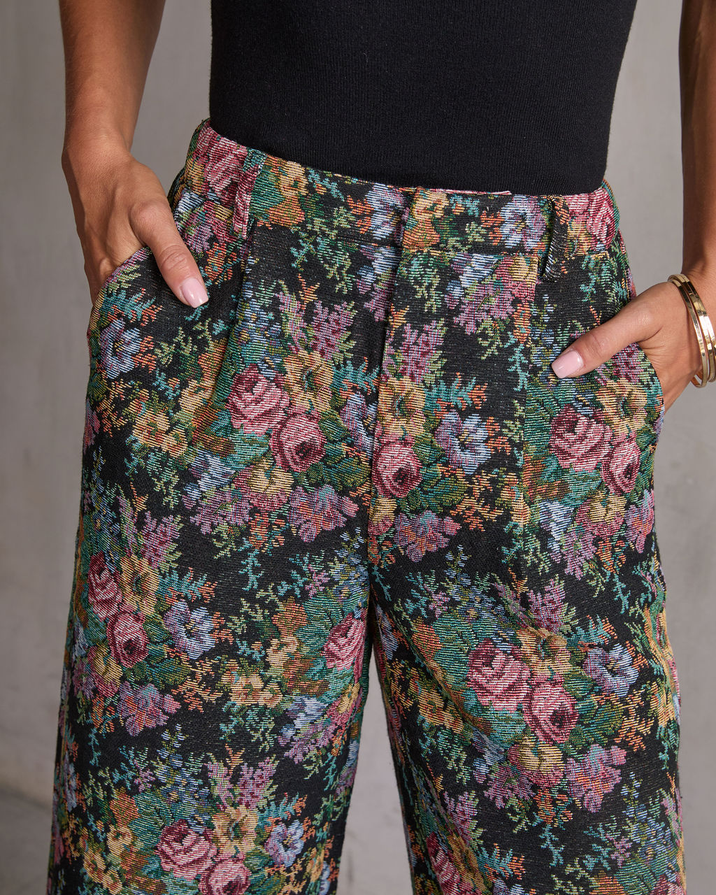 Moment In Time Floral Tapestry High Rise Pants – VICI