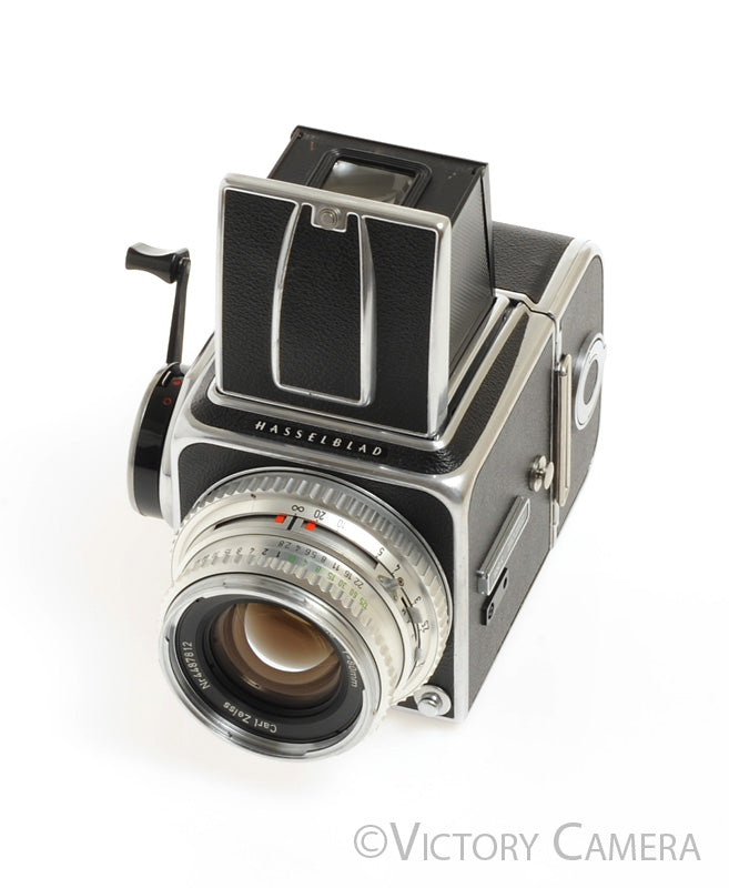 Hasselblad 500c Chrome Medium Format Camera w/ 80mm C Lens 12 Back WLF