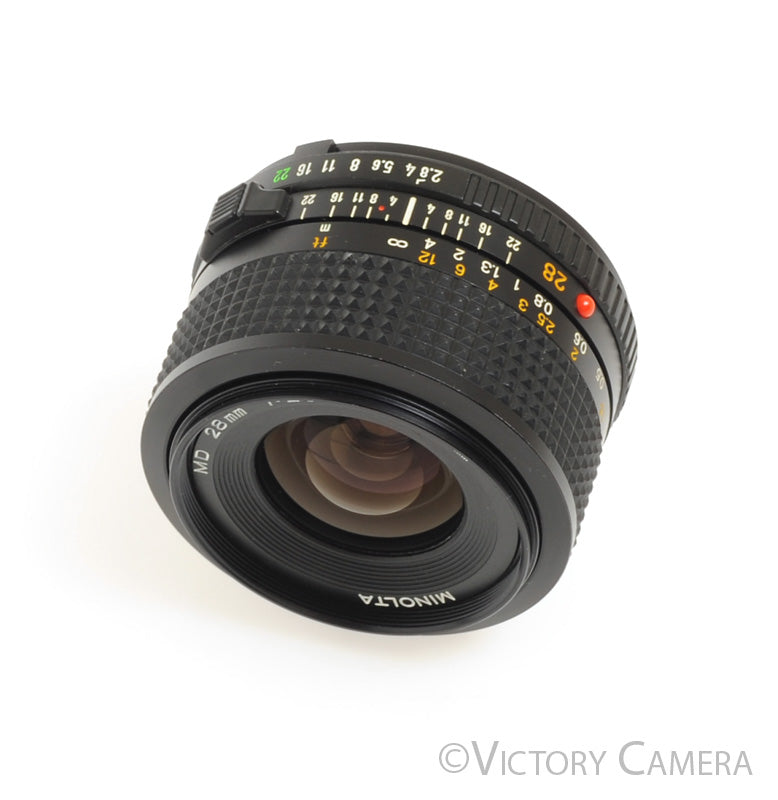 Minolta MD 28mm f2.8 Wide Angle Prime Lens -Clean- [EXC]