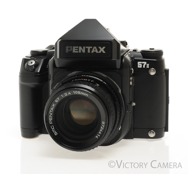Pentax 67 II 67II 6x7 Medium Format Camera w AE Finder 105mm f2.4 Lens