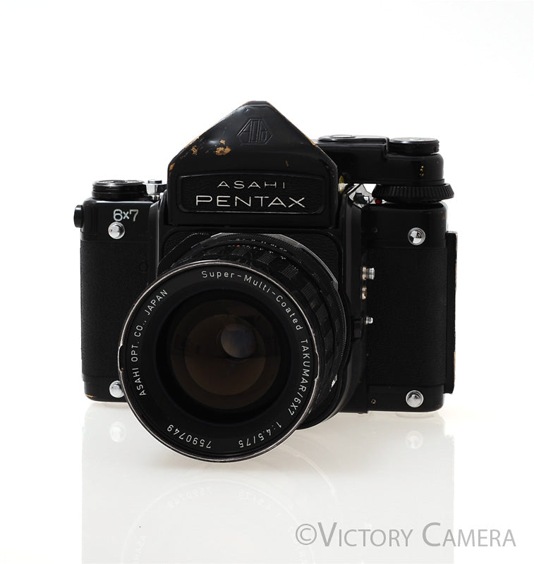 Pentax 6x7 67 Camera w/ Metered Prism, 75mm f4.5 Lens [GOOD]