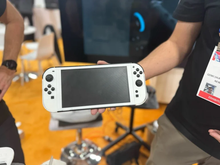A 'Nintendo Switch 2 replica' is being showcased behind closed