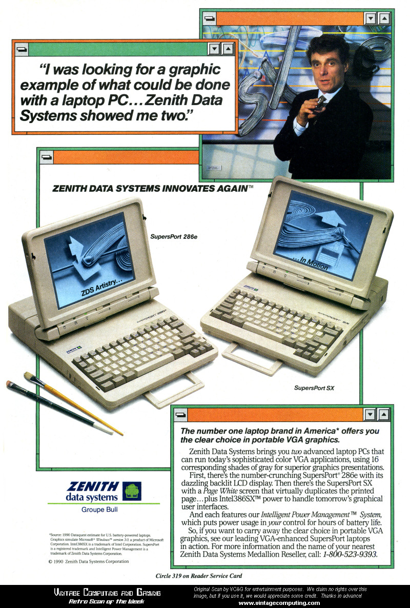 VC&G | » [ Retro Scan of the Week ] Zenith Laptops of Olde