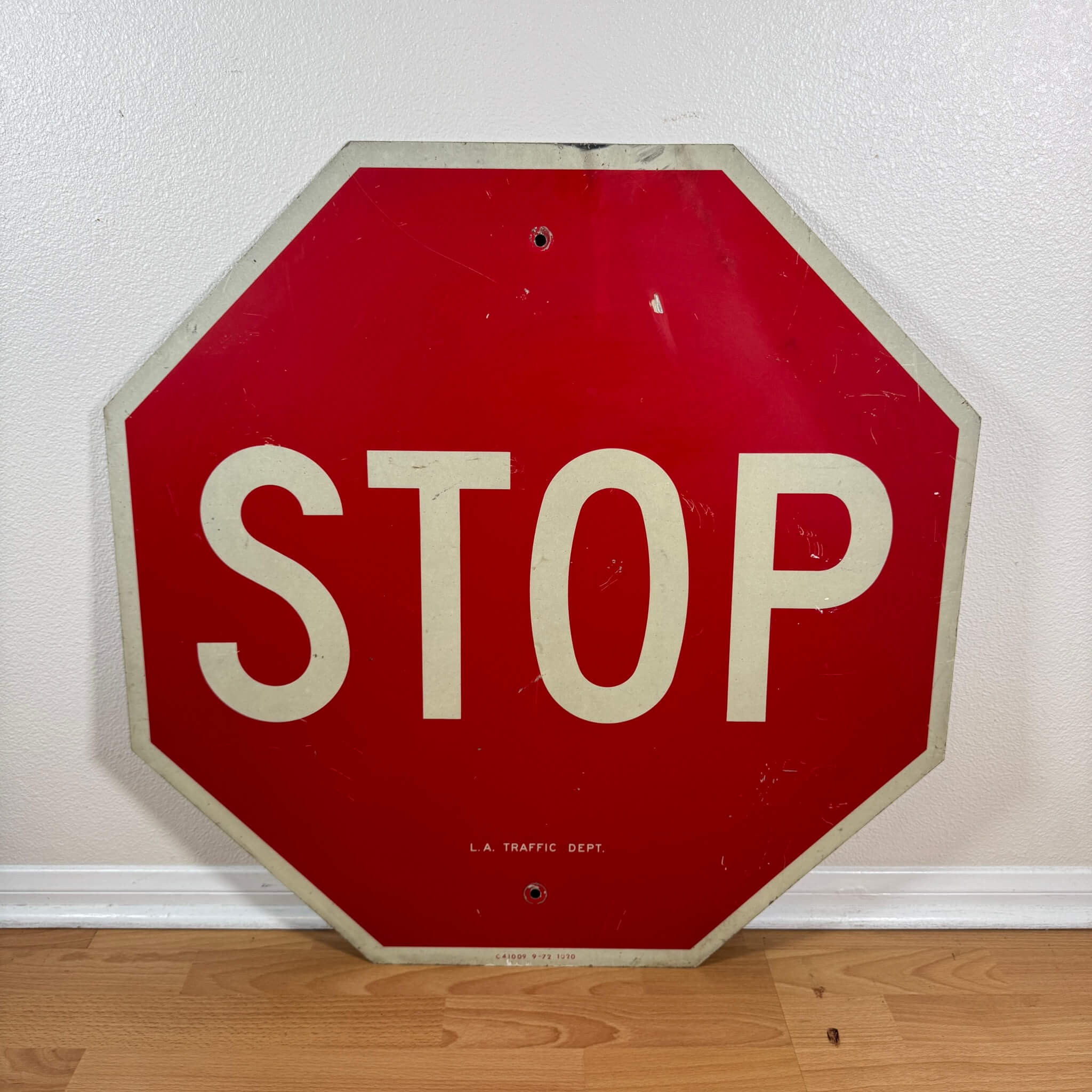 1909【1970年代】ビンテージ STOP ロードサイン / 看板 道路標識