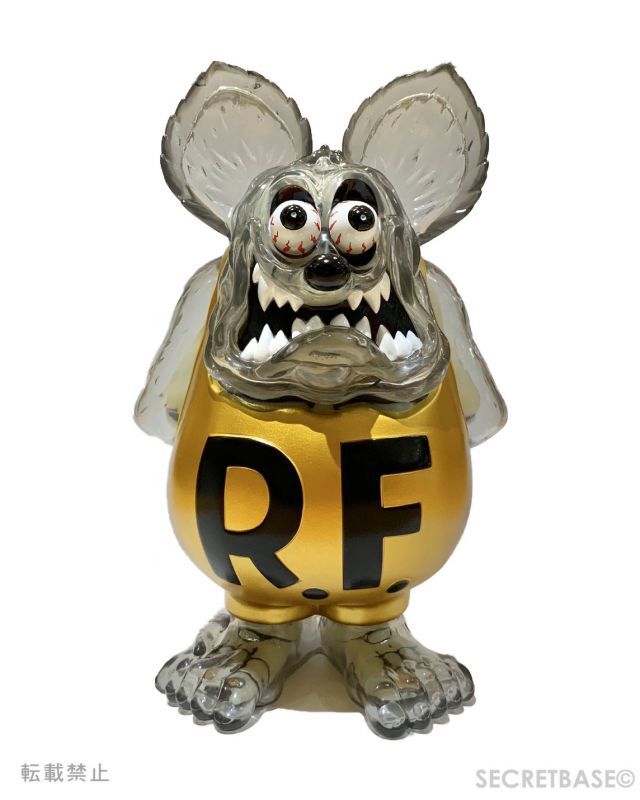 Rat Fink X-Ray Full Color Clear Black GID by Secret Base - Vinyl Pulse
