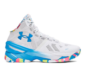 Curry 2 SPLASH PARTY White/Blue/Silver 3026282-100 UnderArmour