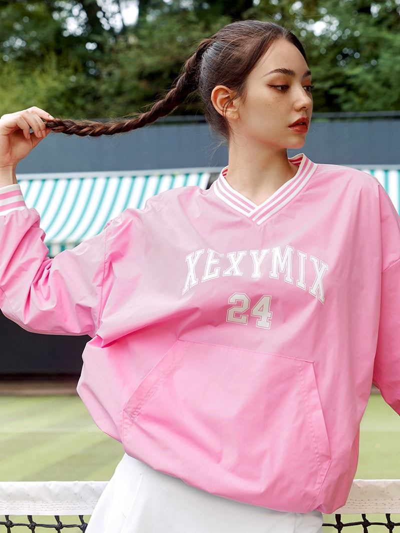 XTFMT03J3 スポーティブ ウーブン Vネック トレーナー