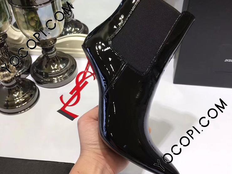 Saint Laurentレザーブーツ☆ロゴヒール☆ Saint Laurentブーツ サン