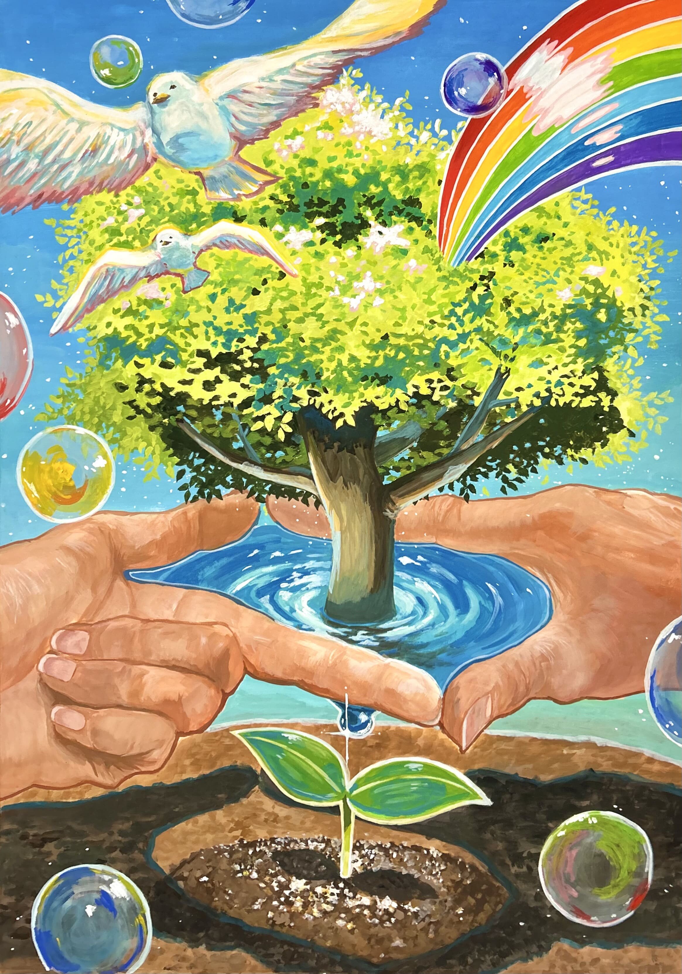 県全島緑化運動ポスター原画コンクール、最優秀賞!! - 沖縄県立読谷