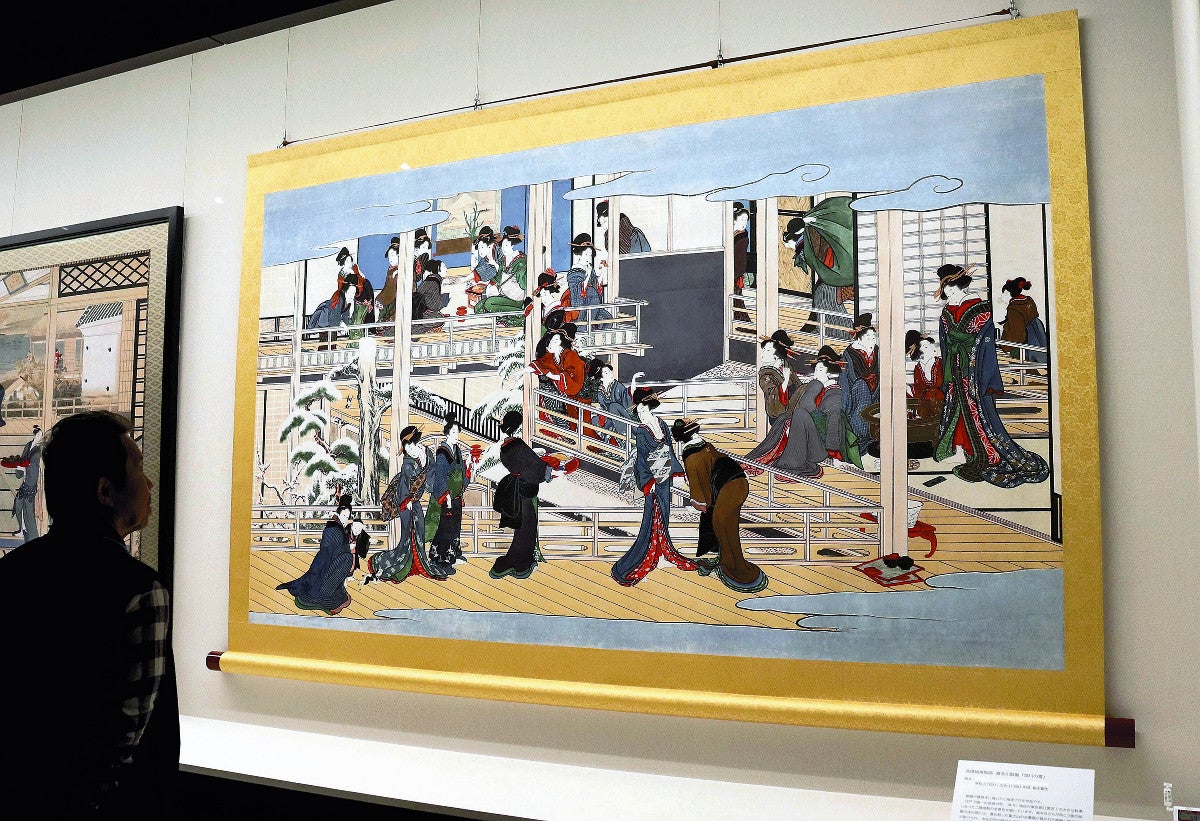 喜多川歌麿の肉筆画が流出危機、国内に唯一残る「深川の雪」が香港で
