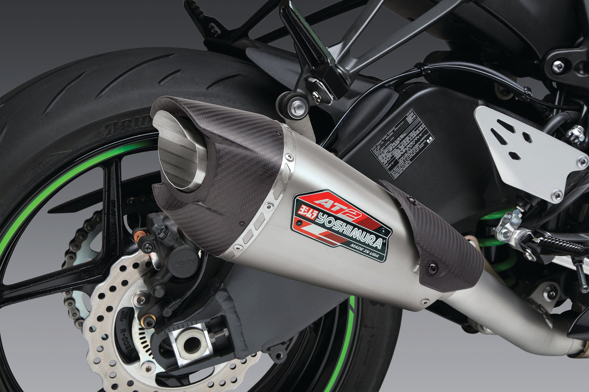 Yoshimura ZX-6R 2019-25 AT2 Stainless 3/4 Exhaust System, w