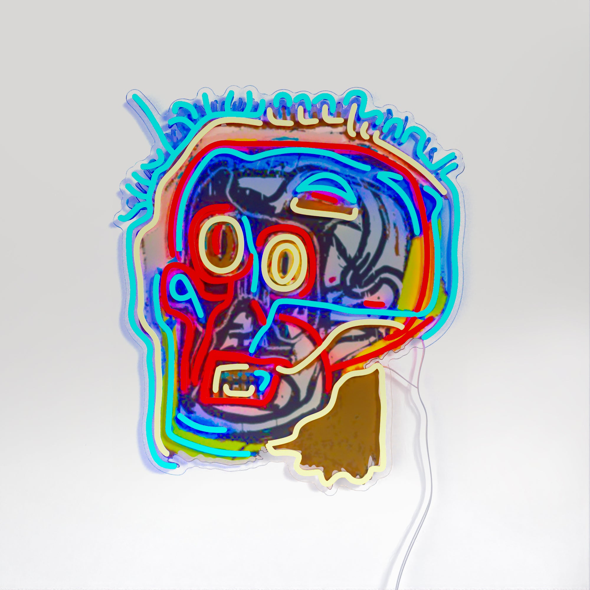 Untitled (Head) YP x Jean Michel Basquiat, LED neon sign – YELLOWPOP