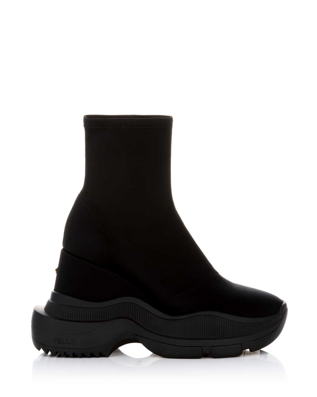 YELLO / TOKYO BLACK DOUBLE SNEAKER SHORT BOOTS