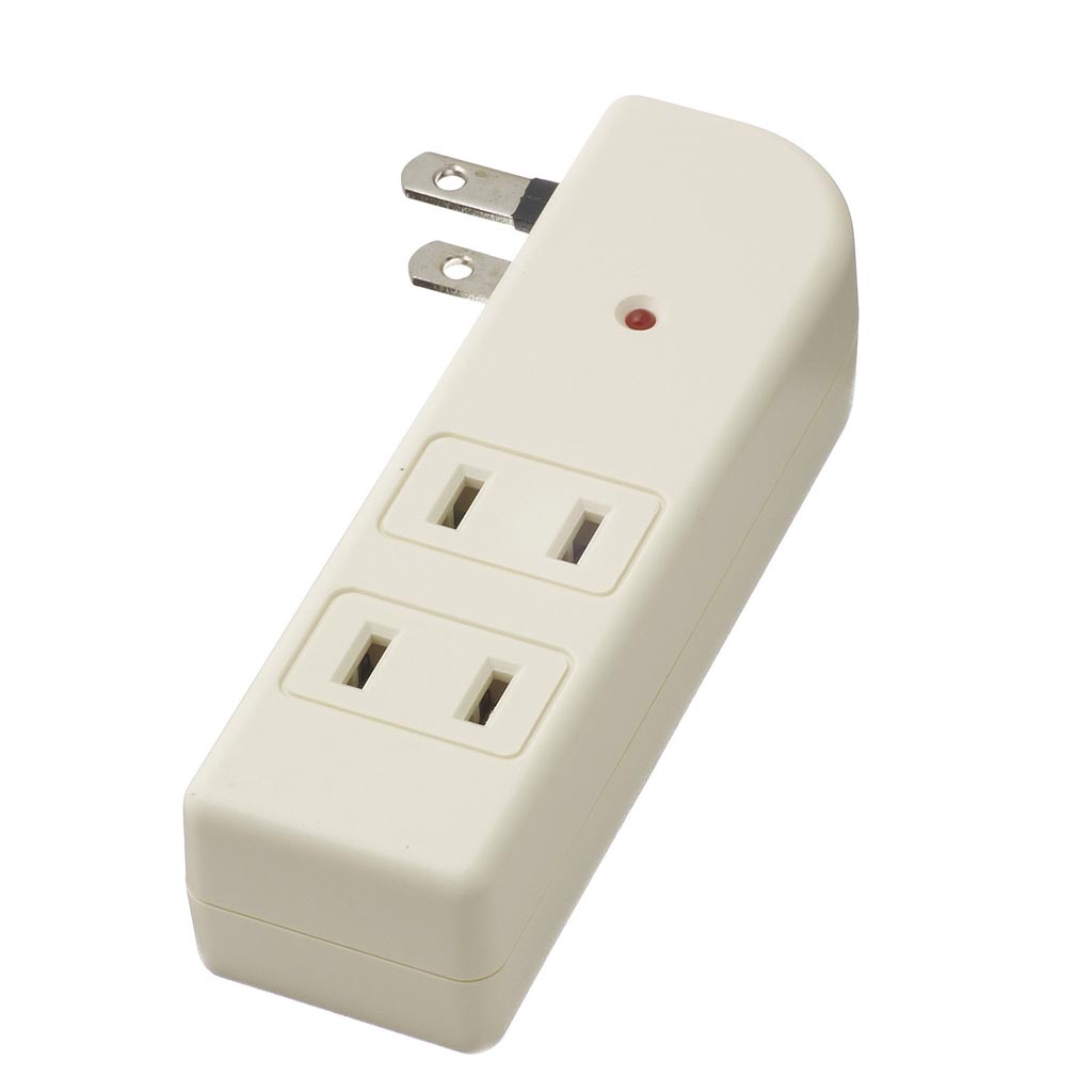 雷サージ付サイドタップ3個口白｜YAZAWA CORPORATION