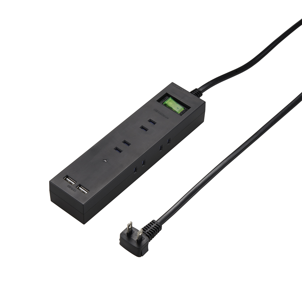 3方向から挿せる6個口USBタップブラック｜YAZAWA CORPORATION