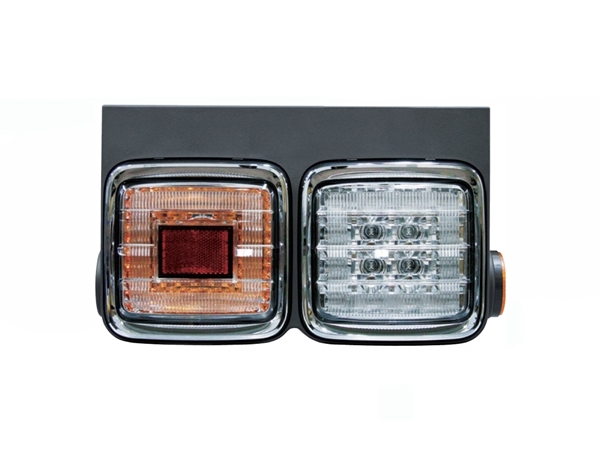 ICL LEDコンビテールランプ 角型クリア 2連 - トラックボディパーツ