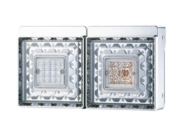 JB 角型LEDテールランプ 2連 LEDバックランプ付 - トラックボディ